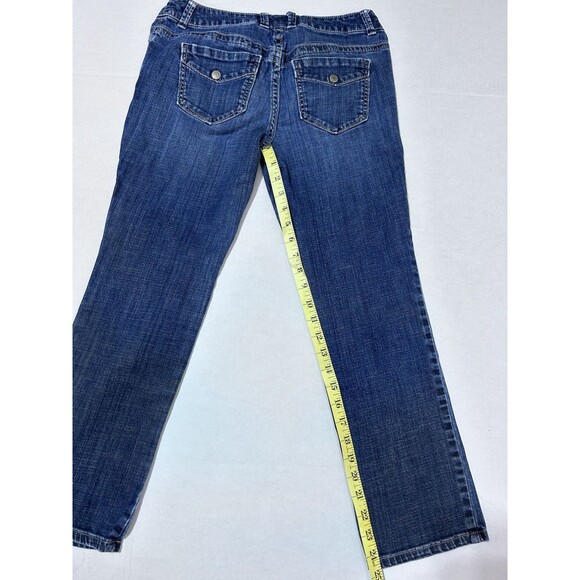 Chicos Platinum Stretch JEANS -  Womens Size 00 - Straight Leg Dark Wash - Picture 7 of 8